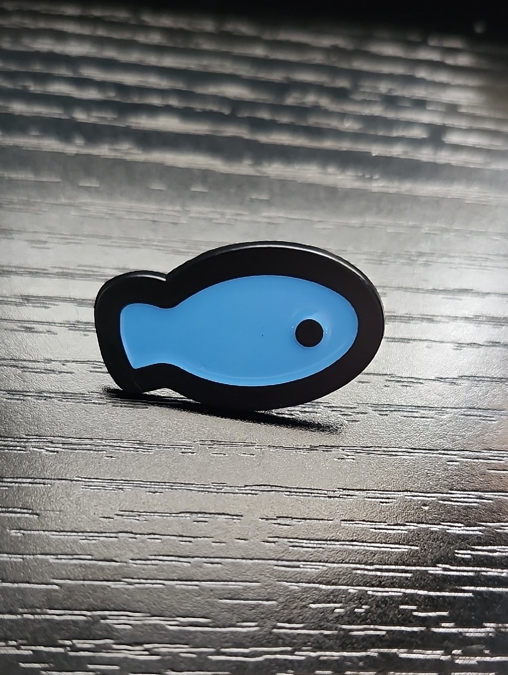 Blue Cartoon Fish Enamel Pin